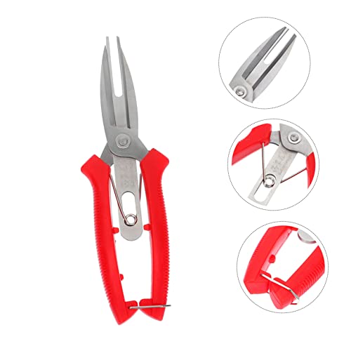 YARNOW 1pc Double Edge Picking Scissors Handheld Pruners Plant Tree Branch Cutter Gardening Hand Pruner Gardening Shears Plant Tree Pruning Shears Stainless Steel Branch Shears Abs