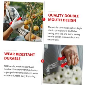 YARNOW 1pc Double Edge Picking Scissors Handheld Pruners Plant Tree Branch Cutter Gardening Hand Pruner Gardening Shears Plant Tree Pruning Shears Stainless Steel Branch Shears Abs