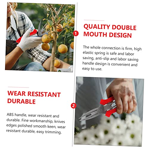 YARNOW 1pc Double Edge Picking Scissors Handheld Pruners Plant Tree Branch Cutter Gardening Hand Pruner Gardening Shears Plant Tree Pruning Shears Stainless Steel Branch Shears Abs