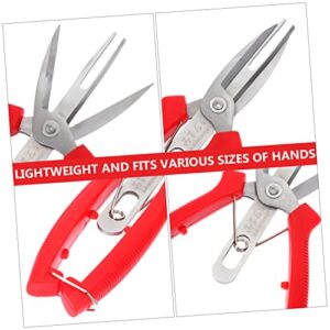 YARNOW 1pc Double Edge Picking Scissors Handheld Pruners Plant Tree Branch Cutter Gardening Hand Pruner Gardening Shears Plant Tree Pruning Shears Stainless Steel Branch Shears Abs