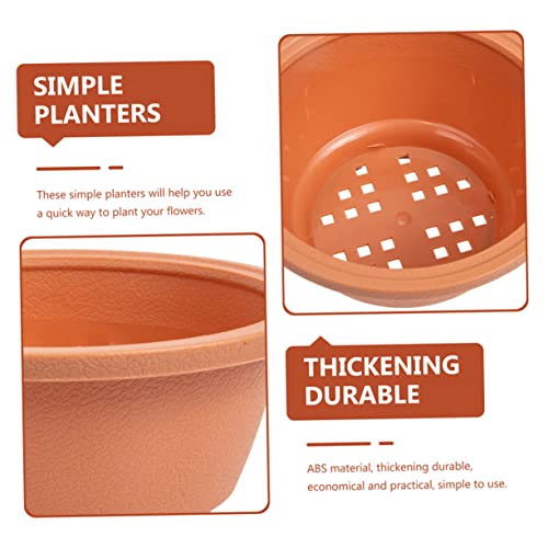 Asakkura 24 pcs Container Home Flower Training Planters Succulent Growing Gardening Bonsai Plants Garden for Nursery Round Planting Drainage Office Hole Cm Pot Cactus Plant Deep Plastic