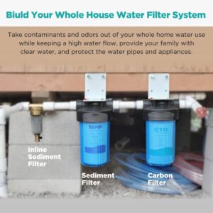 SimPure 5 Micron 10" x 4.5" Whole House Sediment Water Filter, 10-inch Replacement PP Cartridge Compatible with W15-PR, DGD-5005, FP15B, HD-950A, GXWH35F, GXWH30C for Home and Well Water Filtration