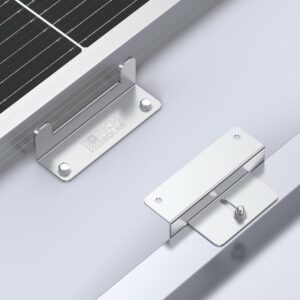RICH SOLAR 100W 12V Solar Panel+ Mounting Hardware Z Brackets for RV Van DIY Off-Grid System