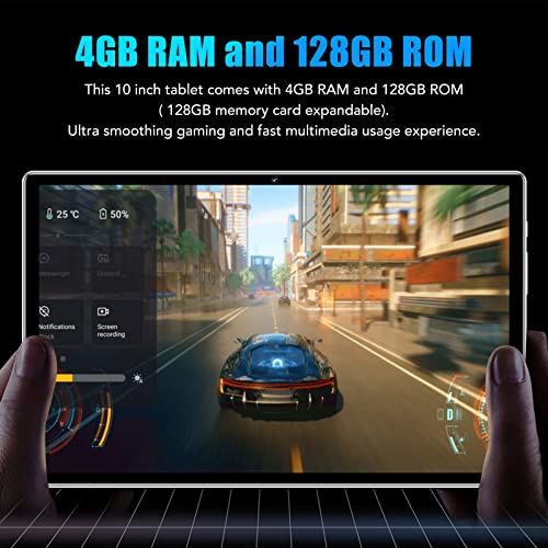 Dpofirs 10 Inch Androids 11 Tablet, Octa Core Processor Tableta Computer with 4GB RAM 128GB ROM, 5MP 8MP Camera, WiFi BT HD Display, 6000mAh 4G Call Gaming Tablet