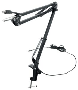 audio technica boom arm for usb microphone recording/streaming computer mics