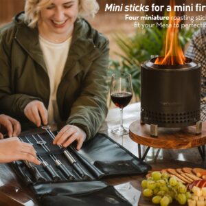 Solo Stove Mesa Accessory Pack | Incl. 4 Stainless Steel Mini Sticks + Stick Rests, Pellet Scoop, Mesa Lid, Carry Case, Accessories for Outdoor Fire Pit, 8.8 x 16 in, 2.5 lbs