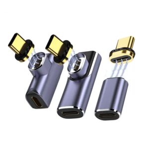 yangtao usb c to usb c magnetic adapter 24 pins type c connector support usb4.0 pd 140w chargeing usb4 40gb/s data transfer@8k video output compatible with iphone table more type c devices (3 pack)