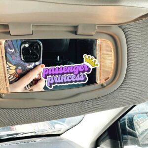 passenger princess sticker, funny quote die cut sticker water assistant for car laptop rear view mirror phone water bottle - gifts for funny girlfriend relationship, valentine day sticker