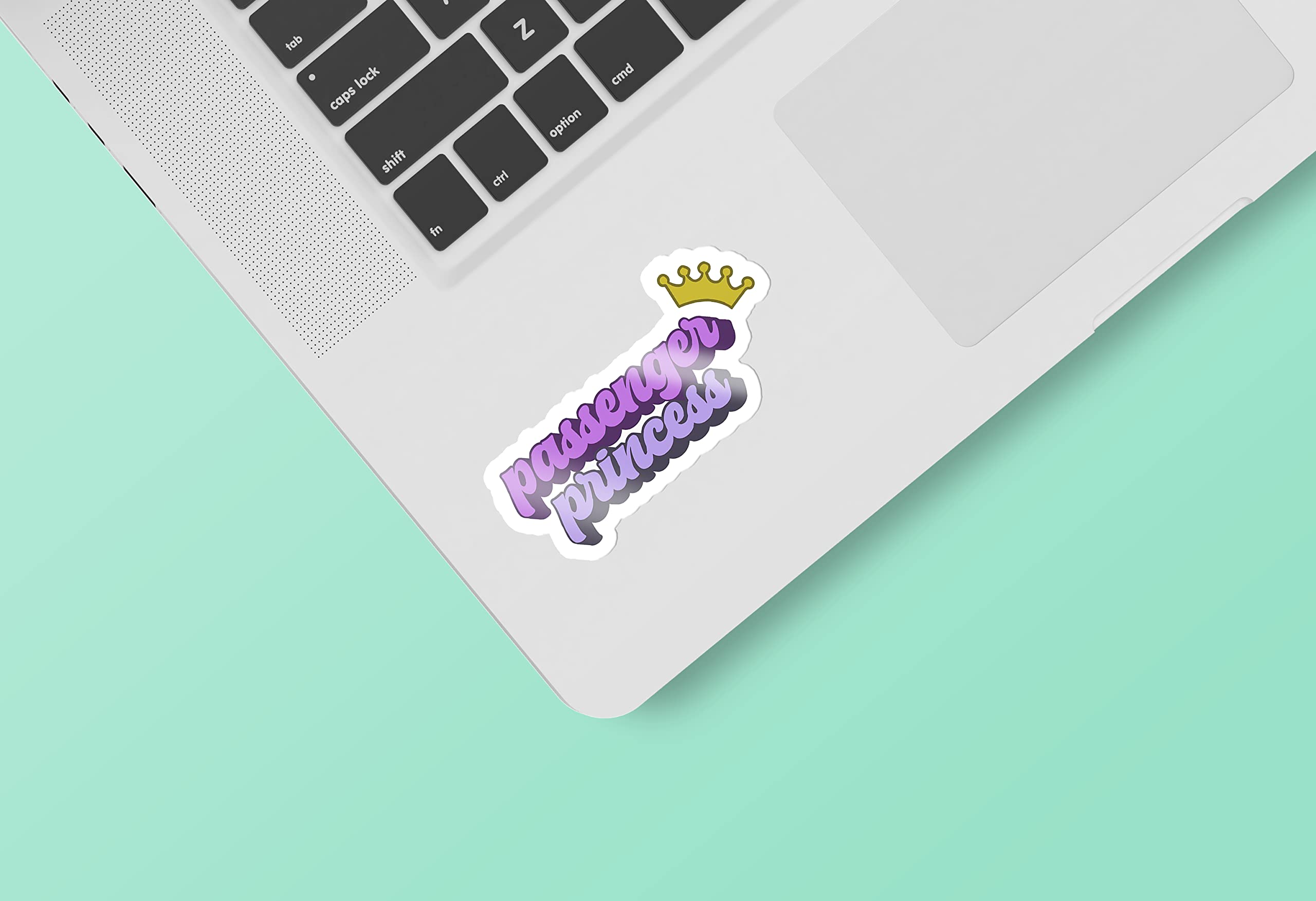 Passenger Princess Sticker, Funny Quote Die Cut Sticker Water Assistant for Car Laptop Rear View Mirror Phone Water Bottle - Gifts for Funny Girlfriend Relationship, Valentine Day Sticker