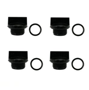 4pcs water drain fine thread plug and seal for harbor freight predator 2" 3” 212cc 301cc water pump 63405 63406 56162 56718 for duromax 7hp 2 in. 3 in. for champion 2" 3" semi-trash water pump