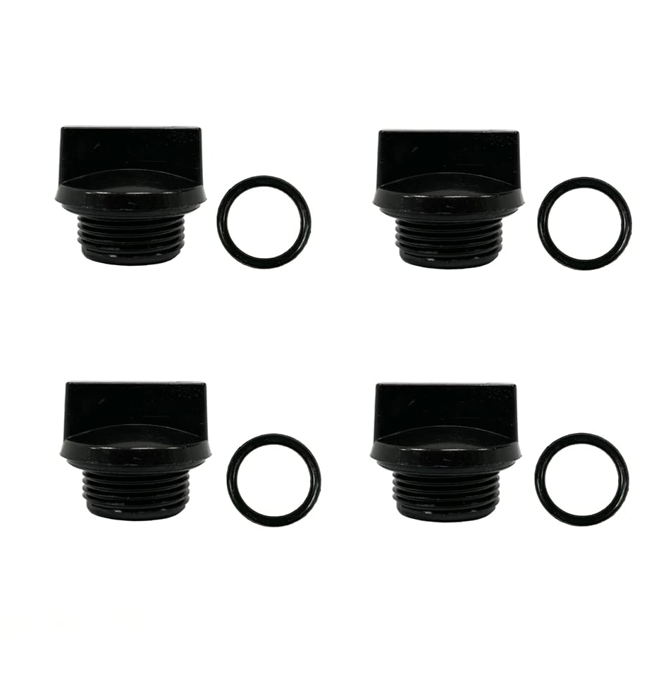 4PCS Water Drain Fine Thread Plug and Seal For Harbor Freight Predator 2" 3” 212cc 301cc Water Pump 63405 63406 56162 56718 For DuroMax 7HP 2 IN. 3 IN. For Champion 2" 3" Semi-Trash Water Pump