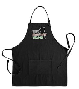 thiswear welder gifts for men best squatchin welder two pocket adjustable bib apron black