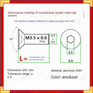 GUSTYT Screw M3.5x10/12mm Computer case Side Cover Graphics Card DIY Color Aluminum Alloy countersunk Head Hexagon Screw (Color : 12mm Portuguese Purple)