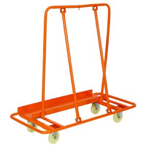 heavy duty drywall sheet cart & panel dolly 1600lbs load capacity, casters with brake, steel construction, powder-coated finish resisting rust and scratching, secure & stable design, smooth mobility