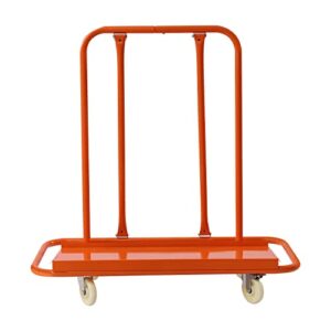 Drywall Cart Commercial 3000LBS Load Capacity Heavy Duty Drywall Sheet Cart & Panel Dolly with 4 Swivel Wheels - Orange