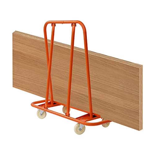 Drywall Cart Commercial 3000LBS Load Capacity Heavy Duty Drywall Sheet Cart & Panel Dolly with 4 Swivel Wheels - Orange