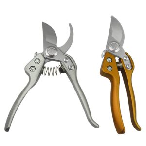 Gardening Shears,Reinforced Design Handle, Garden Shears Clippers, Anvil Pruner, Hand Tools Scissors Loppers,for Plants, Cutting Flowers, Bonsai, Trimming Plants,Silver