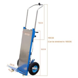 WTHOME Hand Truck Stair Climber Electric, 250kg Load Capacity - Up & Down Stairs, 1200W Brushless Motor & 48V Removable Battery Pack, Portable Electric Stair Climbing Sack Toboggan