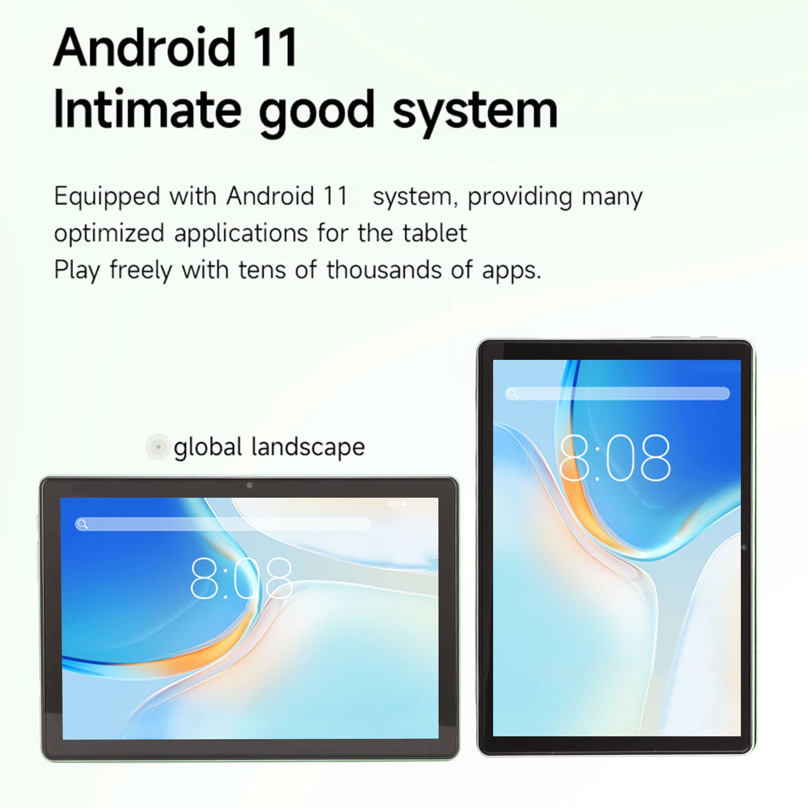 Pomya Tablet, 10 Inch 1960x1080 IPS HD Tablet for Android11, 6GB RAM 256GB ROM, Support 4G Network Calls, USB C 5G WiFi Octa Core Tablet, 7000mAh, 5MP 13MP Cameras