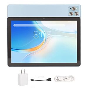 Naroote 10in Tablet, Tablet PC 100‑240V 5GWIFI Blue 6G 256G for Travel (Blue)