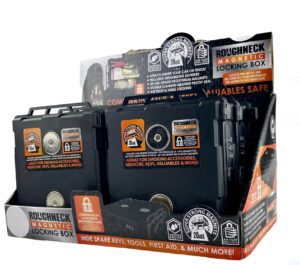 roughneck magnetic locking box - impulse retail ready display of 6 each