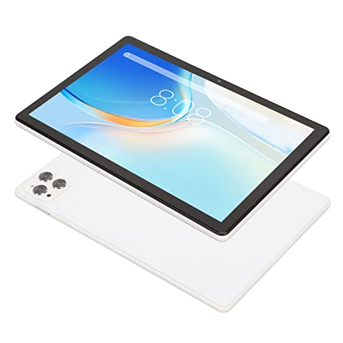 Qinlorgo Gaming Tablet, 5GWIFI 10 Inch Tablet IPS Screen 100-240V for Study for Android 11 (White), US Plug (Qinlorgot8ms7iya54-11)