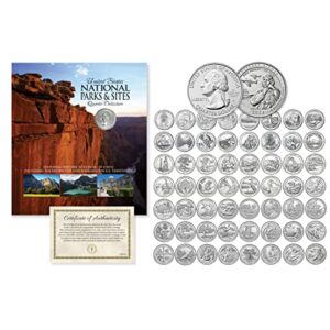 2010 coin set national parks and sites quarter album coin holder united states