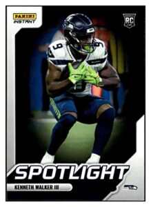 kenneth walker iii rc 2022 panini instant spotlight rookie /603#bw14 seahawks nm+-mt+ nfl football