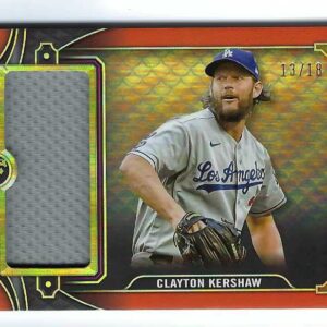 CLAYTON KERSHAW 2022 Topps Triple Threads Game-Used Single Jumbo SJR2-CK1 AMBER PARALLEL Jersey Mem Relic Card #13 of only 18 Made! Los Angeles Dodgers Baseball