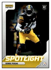 george pickens rc 2022 panini instant spotlight rookie /603#bw18 steelers nm+-mt+ nfl football