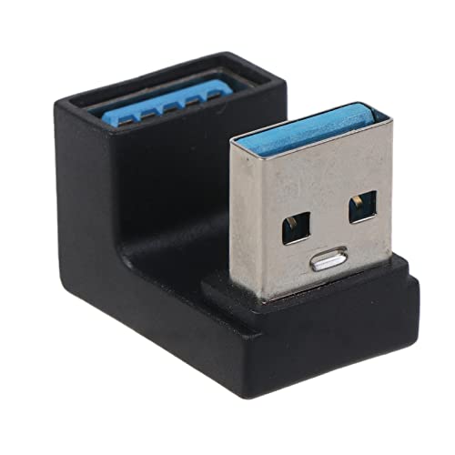 Diarypiece USB 3.0 Male To Female Adapter Connector,180 Degree Up Down Jack Connector for Notebook Laptop