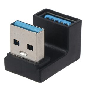 Diarypiece USB 3.0 Male To Female Adapter Connector,180 Degree Up Down Jack Connector for Notebook Laptop