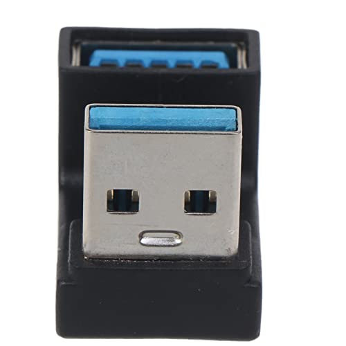 Diarypiece USB 3.0 Male To Female Adapter Connector,180 Degree Up Down Jack Connector for Notebook Laptop