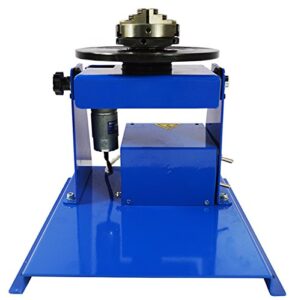 preasion 10kg welding positioner turntable with 80mm chuck rotary table workbench 3 jaw chuck diameter 180mm 0-90º for circle work welding equipment positioning welder 110v