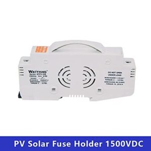5Pcs PV Solar Fuse Holder 1500VDC High Pressure Current Limit for Photovoltaic System Combiner Box Safety Protection