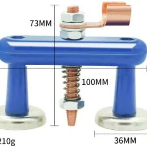 2023 Super Magnetic Welding Support Clip - 【New Version】Magnetic Welding Clamps, Adjustable Welding Ground Clamp w/ Sturdy Suction Head, for Welder Copper Tail Ground Connector (Sigle Magnet)