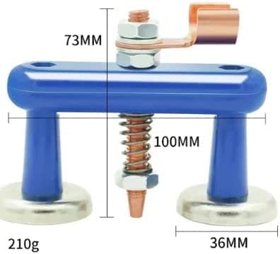 2023 Super Magnetic Welding Support Clip - 【New Version】Magnetic Welding Clamps, Adjustable Welding Ground Clamp w/ Sturdy Suction Head, for Welder Copper Tail Ground Connector (Sigle Magnet)