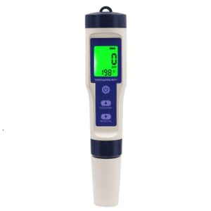 5 in 1 tds/ec/ph/salinity/temperature meter digital water quality monitor tester for pools, drinking water, aquariums,hydroponics