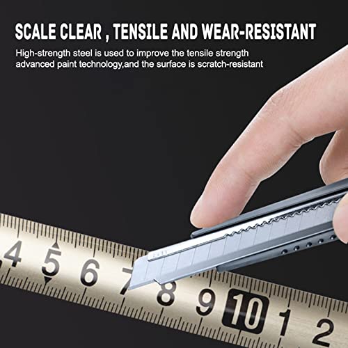 Celkey Tape Measure 25 ft Measuring Tape with Durable Hollow Design,Easy-to-Clean Construction,Retractable Mechanism,Stainless Steel Tape