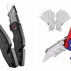 Swiss+Tech Utility Knife Set & WORKPRO Box Cutter With 25pcs SK5 Blades