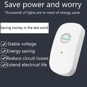 2 Pack Power Saver, Household Power Saver, Electricity Saving Box Energy Saver Power Saving and High Efficiency US Plug (2PC)