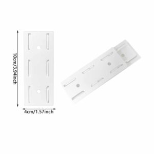 12 Pack Adhesive Punch Free Socket Holder, Self-Adhesive Desktop Socket Fixer, Power Strip Holder Fixator, Wall Mount Cable Management (White)