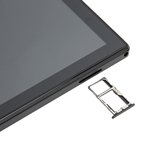 Student Tablet, 2 Card Slots 10 Inch IPS Black Office Tablet for Work (US Plug)