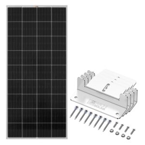 rich solar 200w solar panel+ mounting hardware z brackets for rv van diy off-grid system