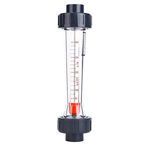 haillusty High Accuracy Inline Tube Flowmeter for Water & Liquids - ABS Plastic Digital Display 40-400L/H Capacity - Perfect Liquid Flow Meter Solution