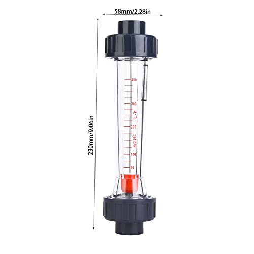 haillusty High Accuracy Inline Tube Flowmeter for Water & Liquids - ABS Plastic Digital Display 40-400L/H Capacity - Perfect Liquid Flow Meter Solution