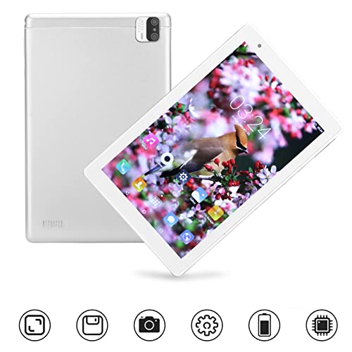 Shanrya 8.0 Inch Tablet, Dual Cameras Octa Core Processor 8 Inch IPS Display 5G Dual Band WiFi Portable Tablet for Home for Travel (US Plug)