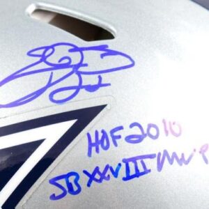 Emmitt Smith Signed F/S Dallas Cowboys Speed Authentic Helmet W/ 2 Insc- BAWHolo - Autographed NFL Helmets