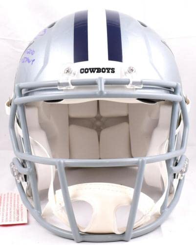 Emmitt Smith Signed F/S Dallas Cowboys Speed Authentic Helmet W/ 2 Insc- BAWHolo - Autographed NFL Helmets