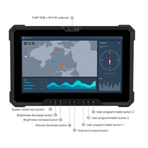 Dell Outlet Latitude 7220 Rugged Extreme Tablet PC, 11.6 inch FHD (1920 x 1080), Intel Core 8th Generation i7-8665U Processor, 16GB Ram, 256GB NVMe SSD, Type C, Webcam, Windows 11 Pro (Renewed)